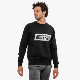 BOXED LOGO CREW NECK SWEATER S-M-L-XL-2XL black
